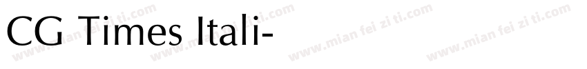 CG Times Itali字体转换